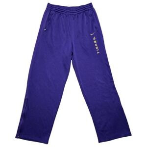VTG Nike LSU Tigers Team Issued purple Sweatpants Warmup Track‎ Pants Dri-Fit XL